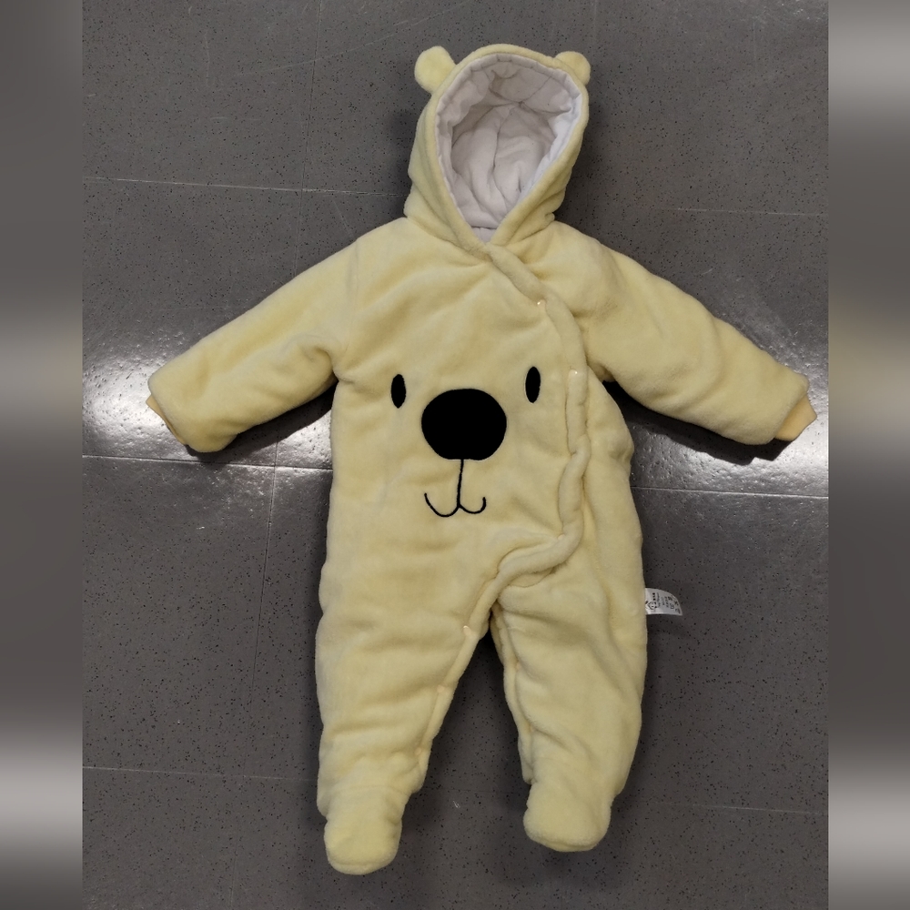 Jong Mingyao Winter Baby Bear Onesie Baby Fleece Snowsuit Jumpsuit Hooded Footie - Picture 3 of 15